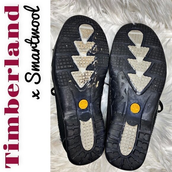 TIMBERLAND x SMARTWOOL Black Suede Lace Up Sneakers, Size 8 - Picture 9 of 10